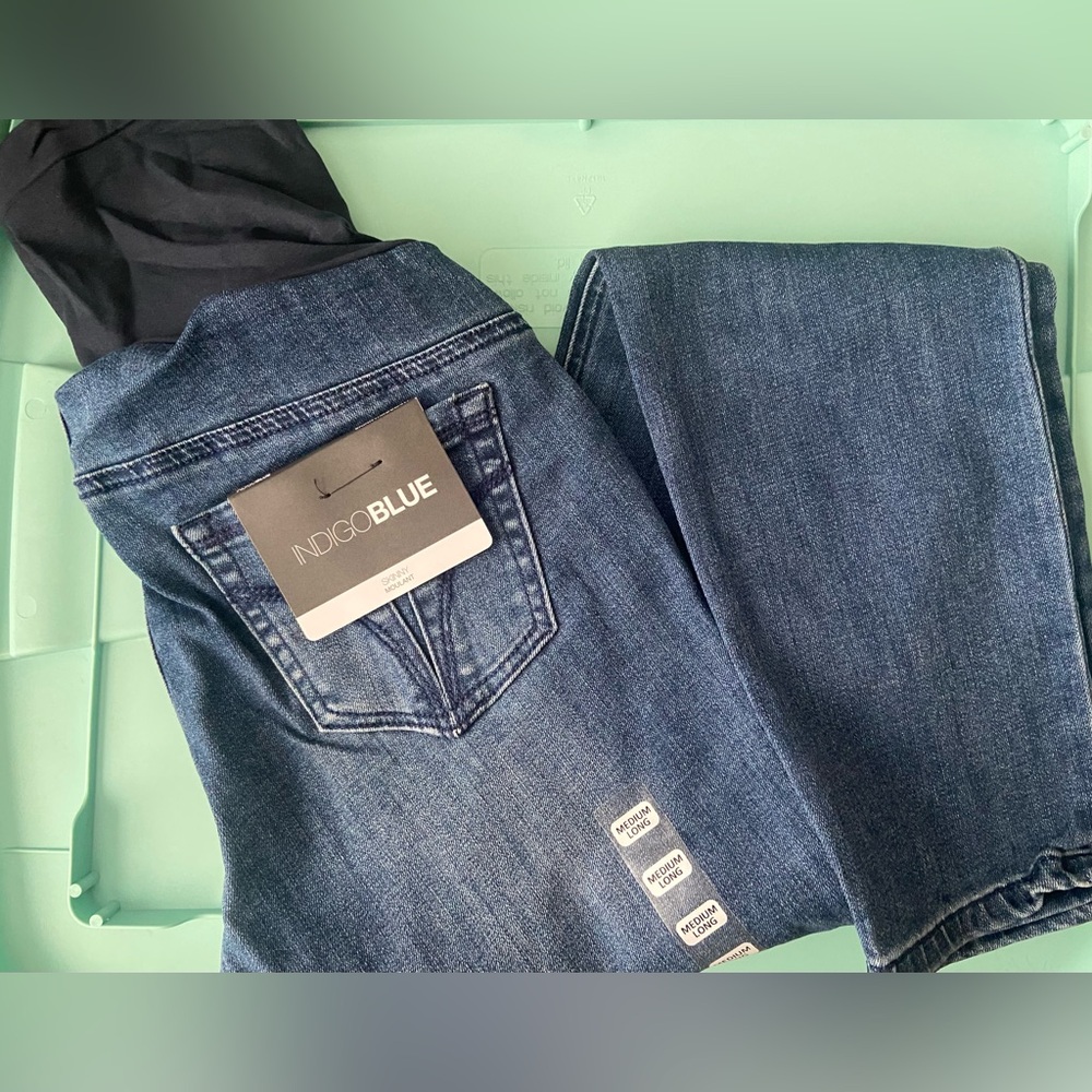 Motherhood Maternity/Indigo Blue/Skinny Jeans in Classic Blue/Size M Long